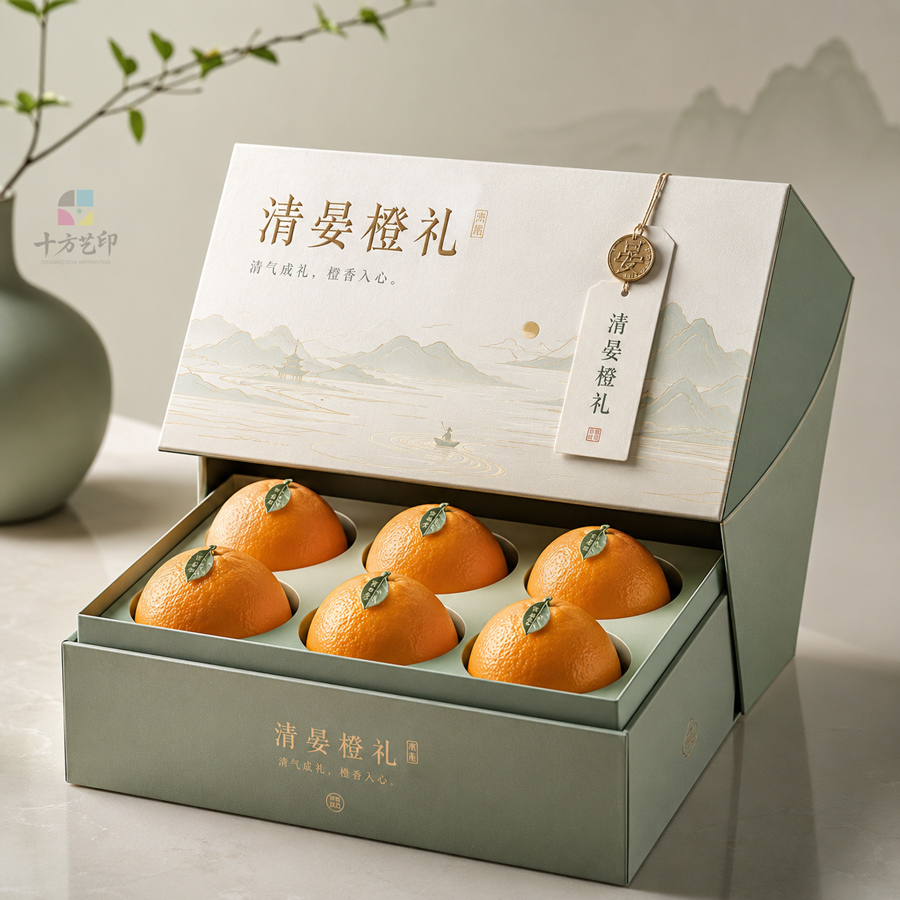 橙子包装设计-橙子礼盒设计-湖南长沙十方艺印包装